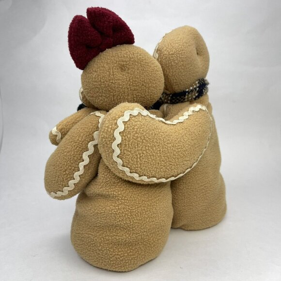 Vtg Homespun Collections Mr & Mrs Gingerbread Child Family Plush Christmas Decor - Picture 3 of 12